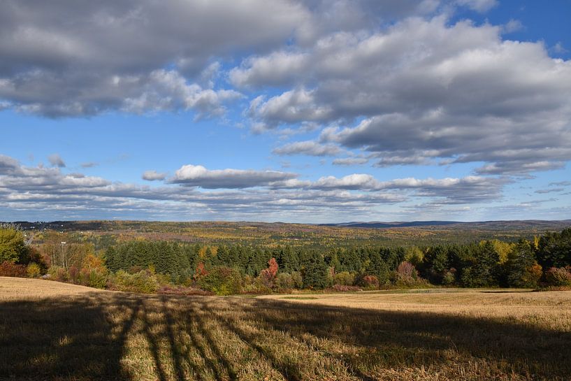 A field after the autumn harvest by Claude Laprise