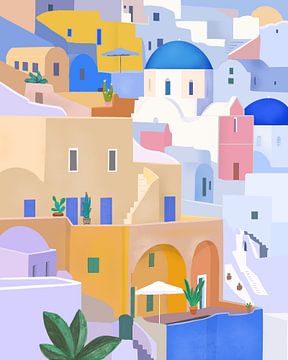 Santorini, Griekenland van Petra Lizde