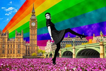 London Pride, 2017, (impression giclée) sur Anne Storno