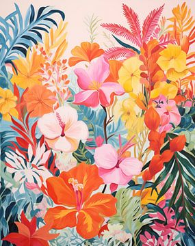 Tropische Bloemenpracht van Liv Jongman