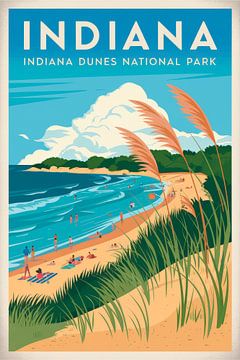 Nationaal park Indiana Dunes van Poster Art Shop