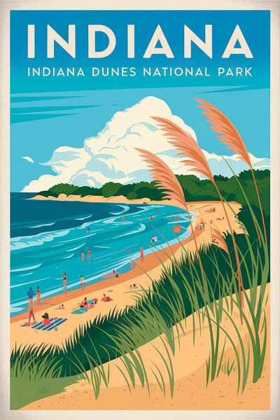 Indiana Dunes National Park by Poster Art Shop