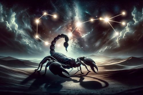 Kosmische verschijning in het sterrenbeeld Schorpioen