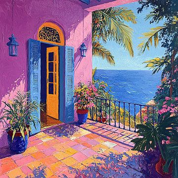 Matisse inspired sea Fauvism sea view Mediterranean