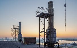 Sur le toit de la chaufferie