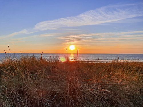 Coucher de soleil dans les dunes