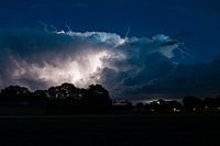 Upward lightning from a thundercloud