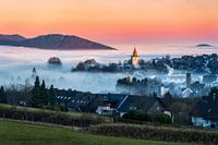 Winterberg in the Sauerland sinks in fog