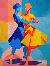 Joyful Dance in Vibrant Colors