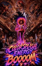 Color Splash Energy: Confident Colorful Female Anti Posh Lame Old World Old Money Conservative Establishment Statement Piece by Suge Works