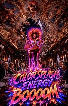 Color Splash Energy: Confident Colorful Female Anti Posh Lame Old World Old Money Conservative Establishment Statement Piece