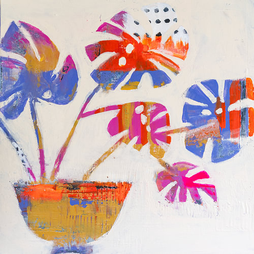 Lotta Love: a cheerful abstract monstera