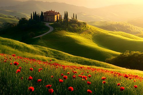 De magie van Toscane in gouden licht