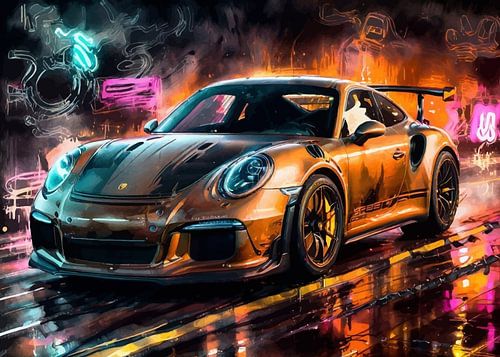 Porsche 911 GT3 RS sepia bruin