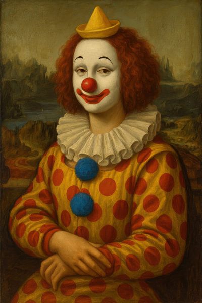Mona Lisa Clown von Poster Art Shop