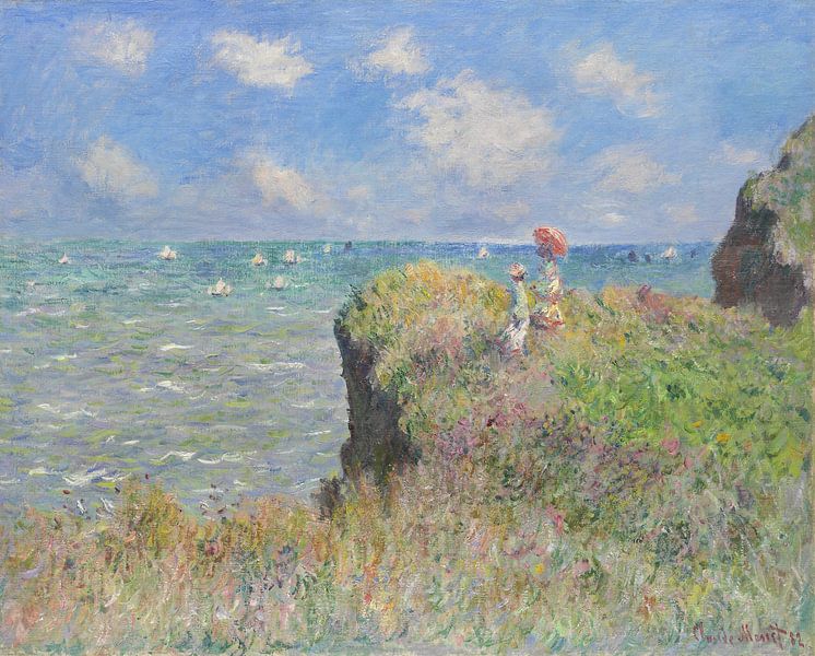 Promenade sur la falaise de Pourville, Claude Monet par Des maîtres magistraux