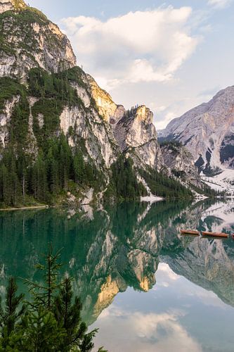 Sonnenuntergang am Pragser Wildsee