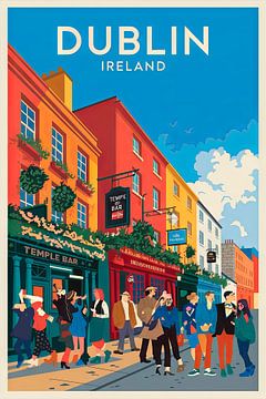 Dublin, Ierland. van Poster Art Shop