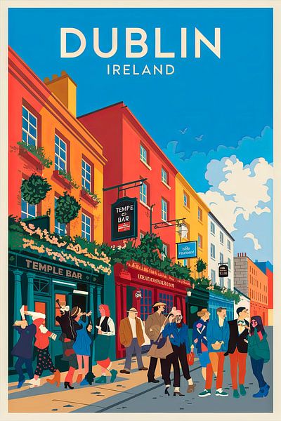 Dublin, Ierland. van Poster Art Shop