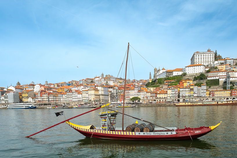 Barge with port wine barrels in the port of Porto by Detlef Hansmann Photography