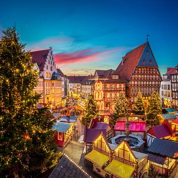 Marché de Noël à Hildesheim, Allemagne sur Michael Abid