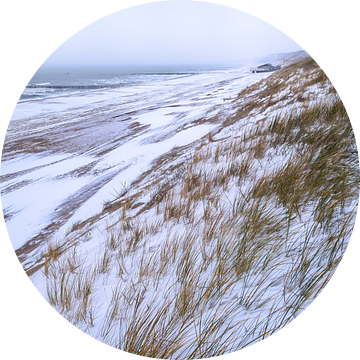 Sneeuw op de Zeeuwse kust van Sander Poppe
