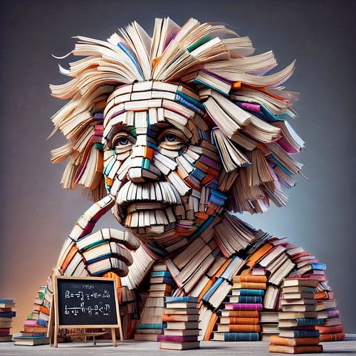 Kunst van boeken - Albert Einstein