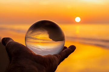 Sunset in glass sphere by Stephan Zaun