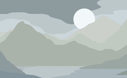 Modern landscape - Mountains in Japan