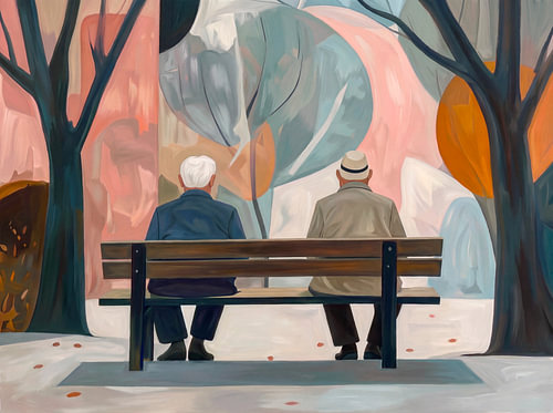 Older men on a bench by ¡ guay !
