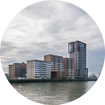Wooncomplex aan de Schiehaven in Rotterdam met een mooie lucht van Patrick Verhoef