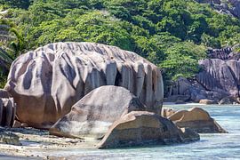 Seychellen - Granieten rotsen bij Anse Source d’Argent van t.ART