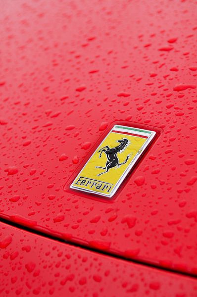 L'emblème Ferrari sur une Ferrari rouge par Sjoerd van der Wal Photographie