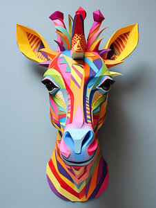 Verspielte Giraffe Kinderzimmer