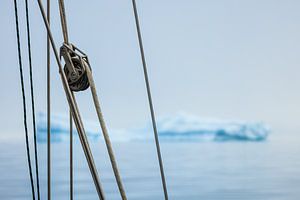 Segeln zwischen Eisbergen in der Diskobucht, Grönland