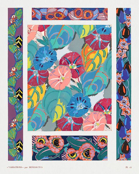 Vintage-Blumenmotive, Variationen 15 von Meisterhafte Meister