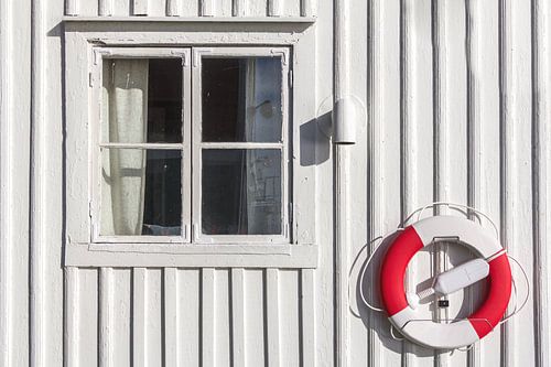 Scandinavisch wit strandhuisje
