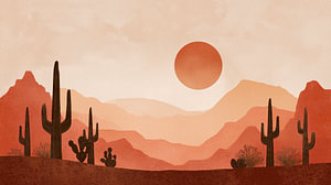 Desert boho-style panorama