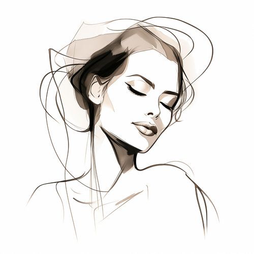 Line art portret