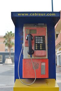 Andalusische Telefonzelle in Chiclana de la Frontiera