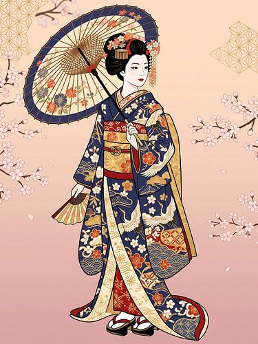 L'art du kimono de la geisha Sakura