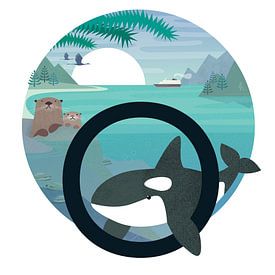 O: Otters en een orka van Hannah Barrow