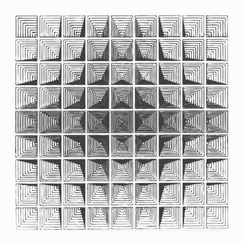 Wit Zwart Abstract Geïnspireerd door Piet Mondriaan