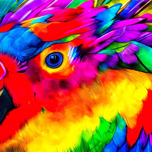 PAPAGEI in regenboogkleuren