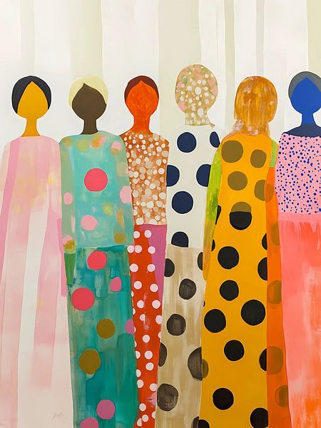 Femmes abstraites colorées par Olga Wildrose