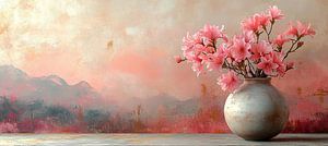 Modernes Blumenstillleben | Dawn's Quiet Bloom Dance