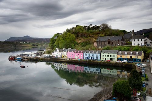 Gekleurde huizen in Portree op Skye