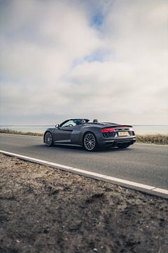 Audi R8 V10 met een Prachtig Zeezicht op de Achtergrond van Sebastiaan van 't Hoog