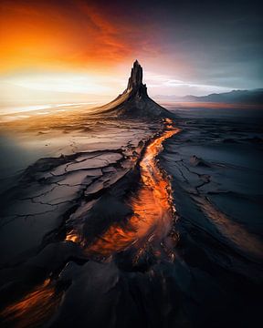 De ruige natuur van IJsland van fernlichtsicht