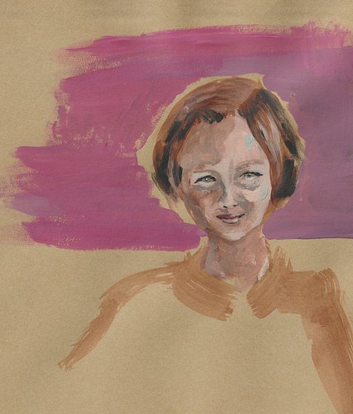 fille heureuse par Pauline van der Meer